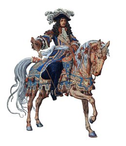 Solkongen (portræt af kong Louis XIV) Illustration af Maurice Leloir (1853-1940) af Maurice Leloir