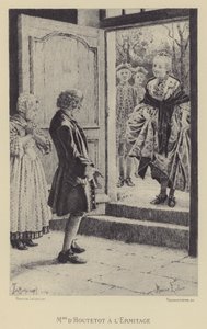 Madame de Houtetout ved Eremitagen (gravering) af Maurice Leloir