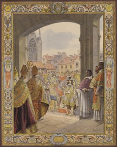 Proklamation af flertallet af kong Ludvig XIV, ankomsten til Sainte-Chapelle