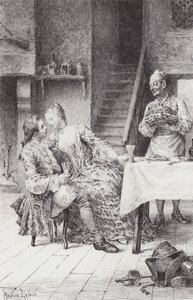 Scene fra Manon Lescaut (gravering) af Maurice Leloir