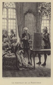 Portrættet af Marechale (dybtryk) af Maurice Leloir