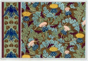 Designs til tapetkanter og trykt stof, pub. 1897.