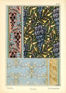 Glycinen (farve litho) af Maurice Pillard Verneuil