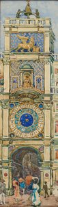 Uhrturm, Markusplatz, Venedig af Maurice Prendergast