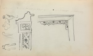 Italiensk skitsebog: Arkitektoniske detaljer og figurer (side 199)