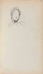 Italiensk skitsebog: Hoved af en pige (side 176) af Maurice Prendergast