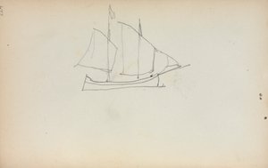 Italiensk skitsebog: Sejlbåd (side 224) af Maurice Prendergast