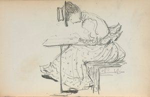 Italiensk skitsebog: Siddende kvinde (side 107) af Maurice Prendergast