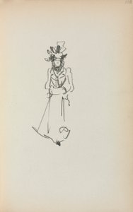 Italiensk skitsebog: Stående kvinde (side 118) af Maurice Prendergast