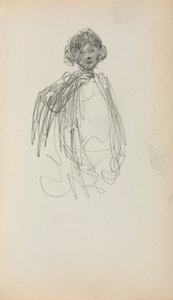 Italiensk skitsebog: Kvinde, taljelængde (side 217) af Maurice Prendergast