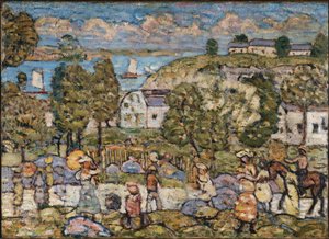 Landskab nær Nahant af Maurice Prendergast