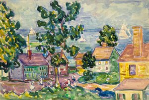 Kystlandsby i New England af Maurice Prendergast