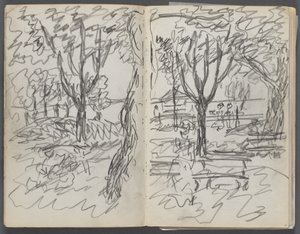 Skitsebog, The Dells, nr. 127, side 008  9: Landskab af Maurice Prendergast