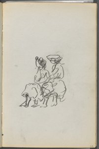 Skitsebog, The Dells, nr. 127, side 119: To siddende figurer af Maurice Prendergast