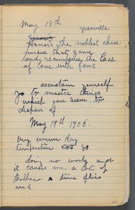 Skitsebog, side 019: Noter af Maurice Prendergast