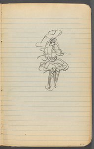 Skitsebog, side 123: Kvindefigur af Maurice Prendergast