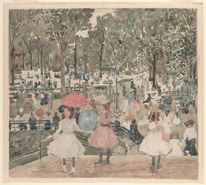 The Mall, Central Park af Maurice Prendergast