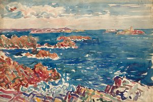 Den klippefyldte kyst af Maurice Prendergast
