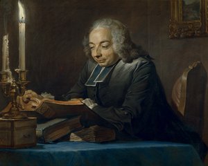 Abbe Jean-Jacques Huber, 1742 (pastel) af Maurice Quentin de La Tour