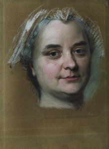 Portræt af Madame Pèlerin. af Maurice Quentin de La Tour