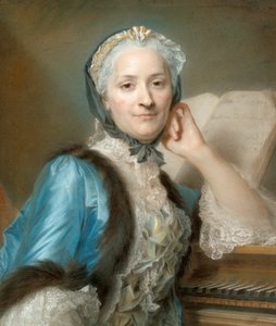 Portræt af Madame Anne-Jeanne Cassanéa de Mondonville, født Boucon (1708-1780) af Maurice Quentin de Latour