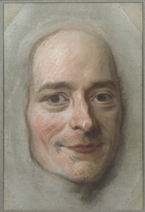 Portræt af Francois Marie Arouet de Voltaire (1694-1778), af La Tour, Maurice Quentin de (1704-1788). Pastel på papir. Størrelse: 26,5x18cm. Nationalmuseum Stockholm af Maurice Quentin de La Tour