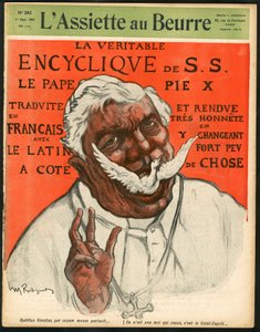 Omslag af "" The Butter Plate"", nummer 283, Satirisk i farver af Maurice Radiguet