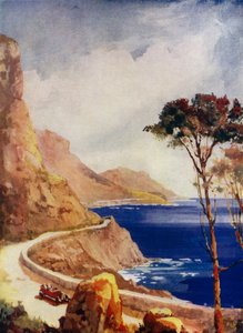 Victoria Drive, Cape Town, Sydafrika (farve litho)