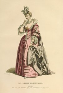 Kostume til rollen som Eriphile, ca. 1868 (kobberstik) af Maurice Sand