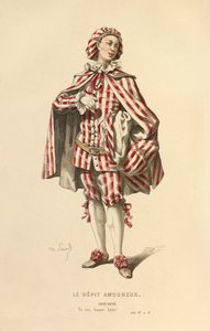 Kostume til rollen som Gros - Rene, ca. 1868 (stik) af Maurice Sand