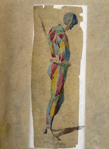 Harlekin, fra "" Masques et bouffons"" (italiensk komedie), tekst og tegninger af Maurice Sand, stik af A. Manceau, forord af Georges Sand af Maurice Sand