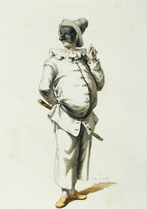 Pulcinella i 1700, af Maurice Sand (1823-1889) af Maurice Sand