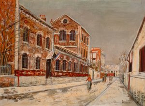 En skole i forstaden (Ecole en banlieu) af Maurice Utrillo