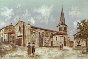 Kirken i Montmelas af Maurice Utrillo
