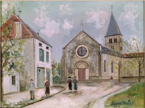 Kirken i Simandre af Maurice Utrillo