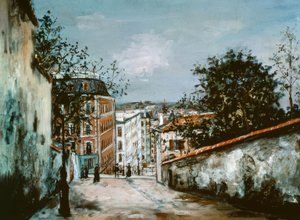 Rue du Mont-Cenis i Montmartre af Maurice Utrillo