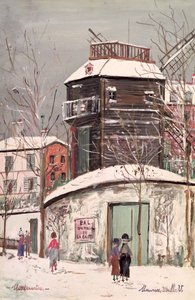 Le Moulin de la Galette, ca. 1933 (olie på lærred) af Maurice Utrillo