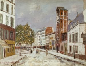 Place des Abbesses af Maurice Utrillo