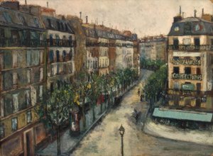 Custine-gaden i Montmartre af Maurice Utrillo