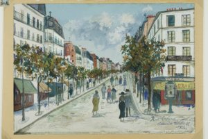 Rue Ordener, Paris af Maurice Utrillo
