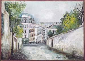 Rue du Mont-Cenis, Montmartre af Maurice Utrillo