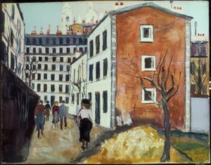 Gade i Montmartre af Maurice Utrillo