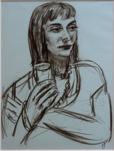 Portræt af Marion Greenwood af Max Beckmann