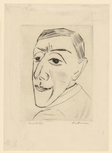 Portræt af skuespilleren N. M. Zeretelli (blad 4 fra: Den tredje Ganymedes-mappe) af Max Beckmann