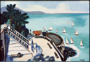 Udsigt fra terrassen i Monte Carlo af Max Beckmann