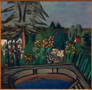 Blomstrende have af Max Beckmann