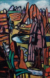 Boulder - stenet landskab af Max Beckmann