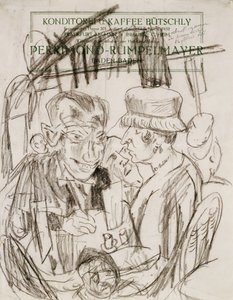 Cafeliv; Cafehausszene af Max Beckmann