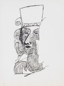 Dansepar, tallerken 7 fra porteføljen "Dag og drøm" af Max Beckmann