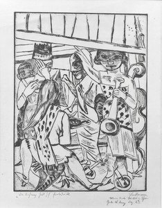 Gardinet går op af Max Beckmann